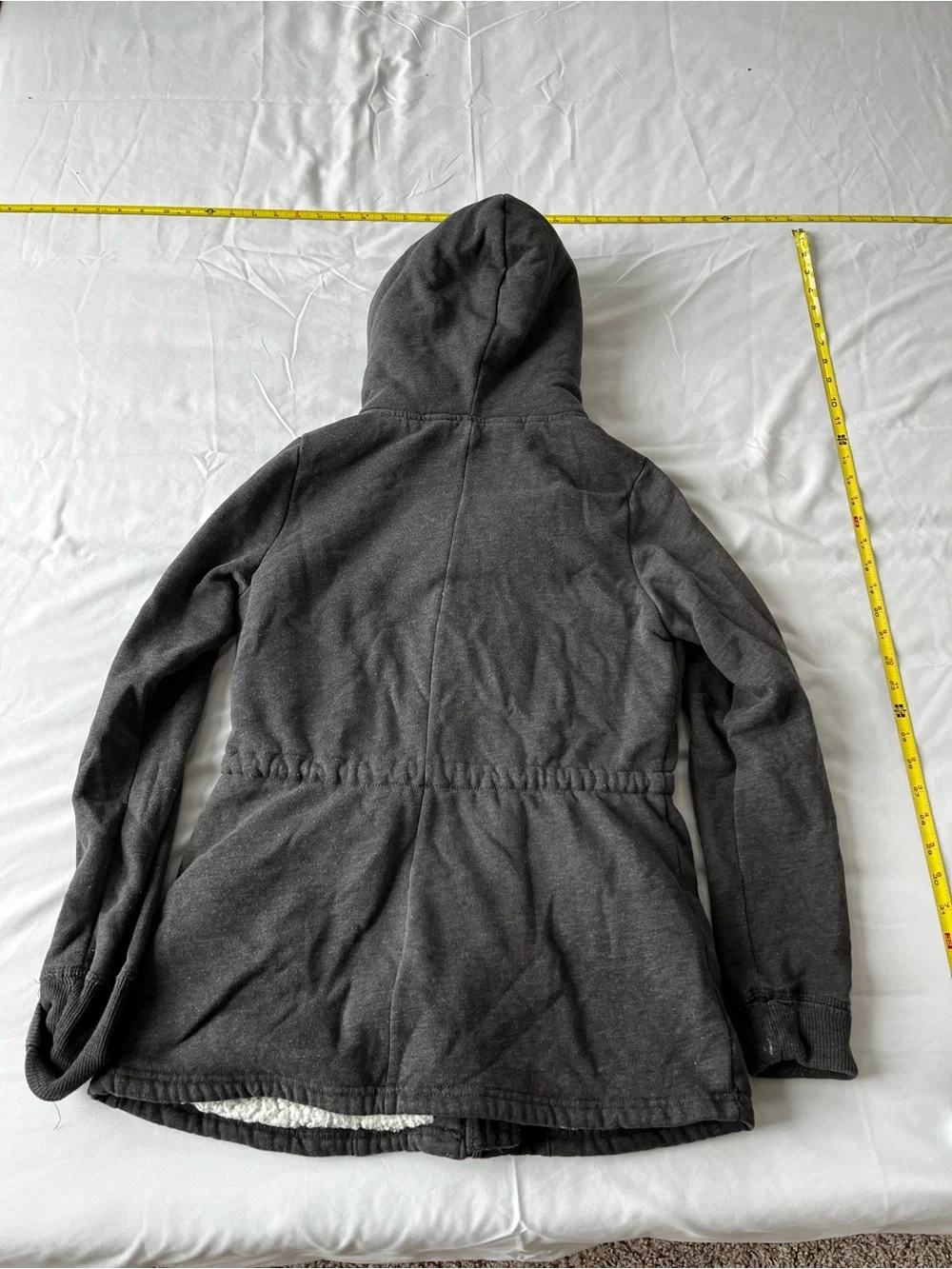 Hollister Dark Gray Hooded Military-Style Field Jacket